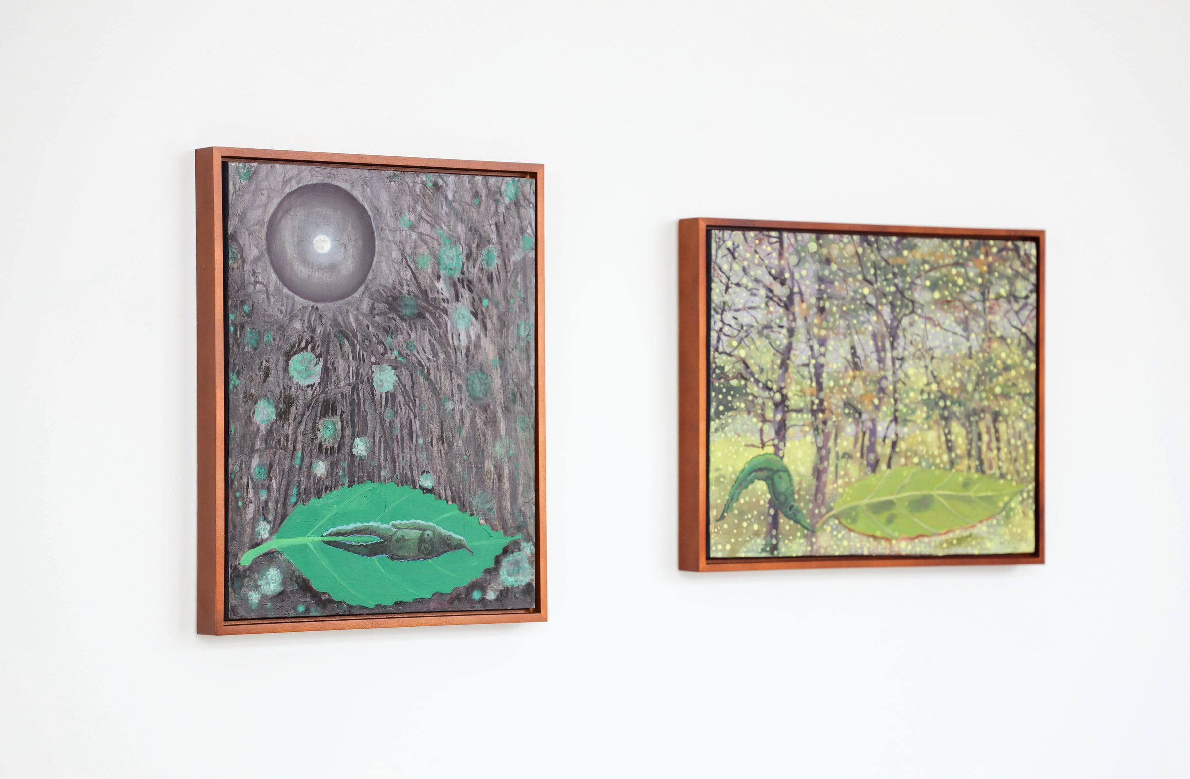 Installation view of Megan Marlatt: myths & mummers at Echo Arts, Bozeman